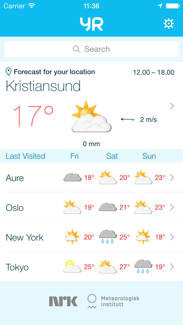 App Shopper Yr.no (Weather)