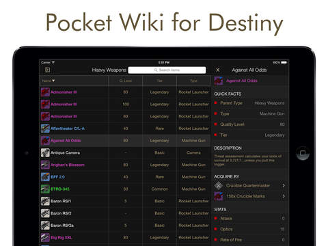 【免費書籍App】Pocket Wiki for Destiny-APP點子