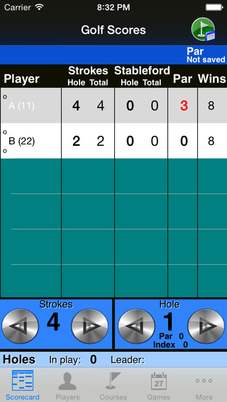 Golf Scores Counter