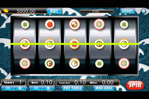 Sushi Slots - Win Big Jackpots with Sushi Slots Game and Get Sushi Slots Party Bonus screenshot 2