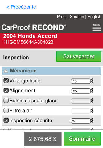 CarProof RECON screenshot 2
