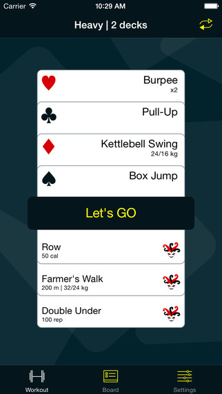 Finish52 - The Deck of Death WOD App