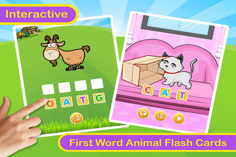 ABC spelling words for kids - pets and animals screenshot 2