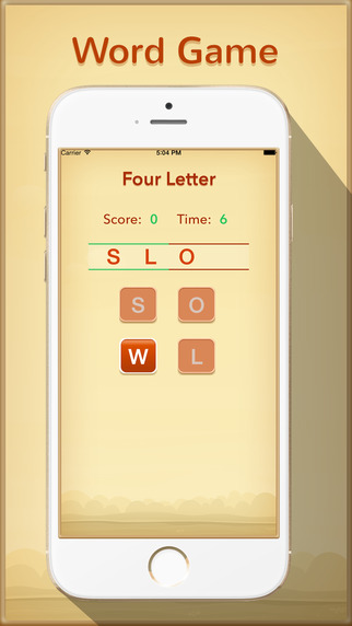 【免費遊戲App】4 Letters Word - make words from four letters-APP點子