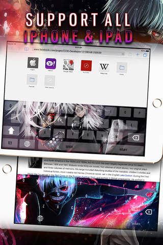 KeyCCM – Manga & Anime : Custom Color Wallpaper Keyboard Themes For Tokyo Ghoul Edition screenshot 3