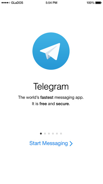 Screenshots of Telegram for iPhone