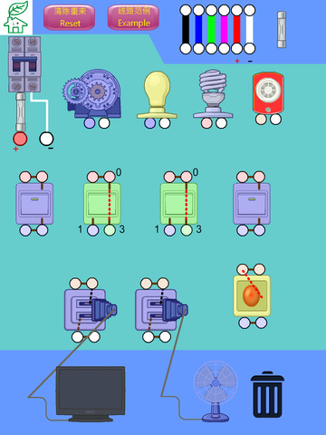 Circuit wiring test game screenshot 3