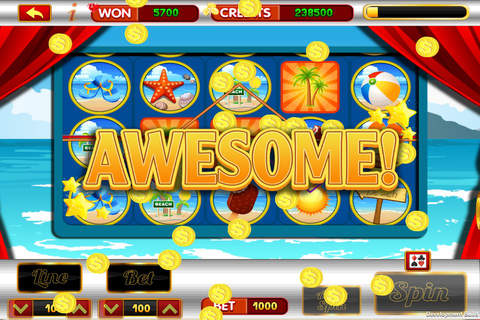 777 Lucky Beach Vacation Paradise Casino - Top Jackpot Slots Machine Games Free screenshot 4