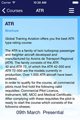 Global Training Aviation App screenshot 2