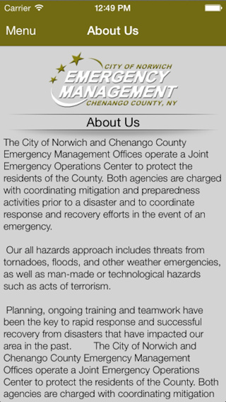 City of Norwich Chenango County NY Joint Emergency Operations Center