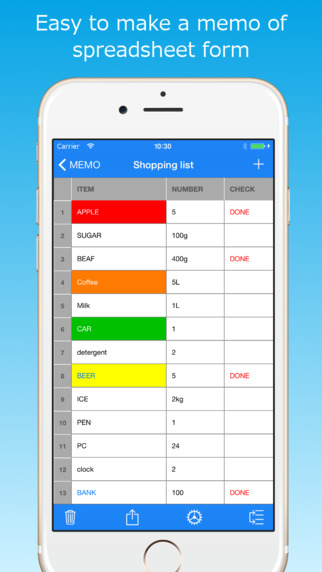 免費下載商業APP|Table Memo - Easy to make list of spreadsheet form. app開箱文|APP開箱王