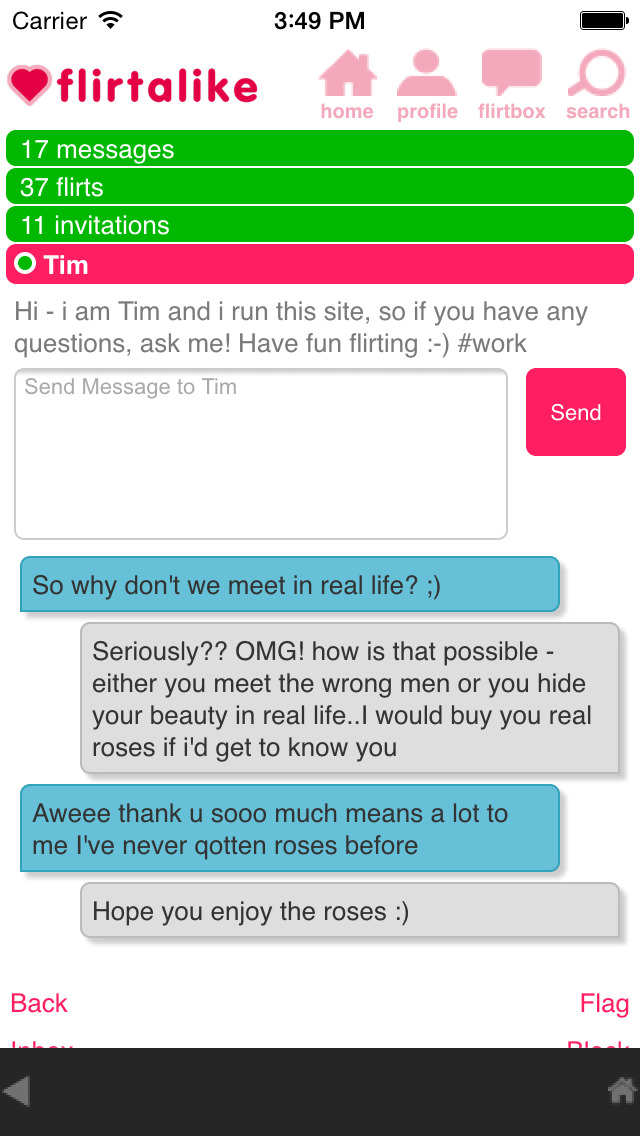 dating site chat me in real life lyrics