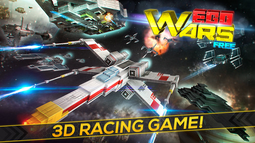 Ego Wars Free . Blocky Space Star Plane Battle Simulation Game