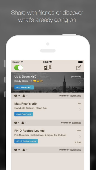 【免費社交App】Glue - Turn On, Tune In, Hang Out-APP點子