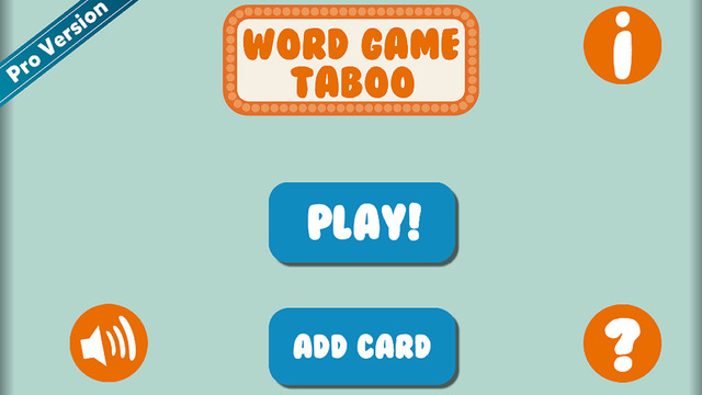 Word Game - Charades Taboo Like Edition