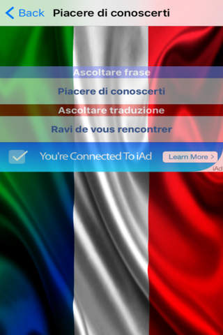 Italia Francia Frasi - Italiano Francese Voce Frase Audio screenshot 3