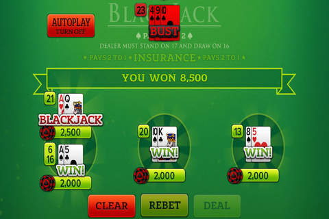 •◦• Blackjack 21 •◦• - Table Card Games & Casino screenshot 3