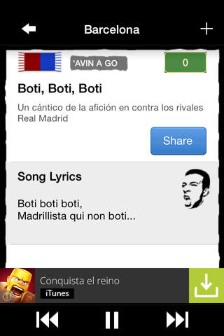Barcelona Edition: Football Chants & Songs + ringtones screenshot 3