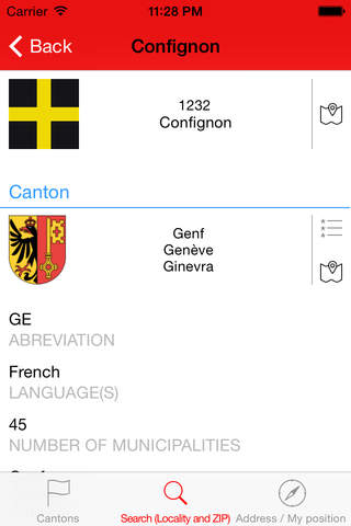 ZIP and Cantons of Switzerland screenshot 3