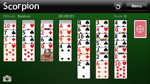 card games scorpion solitaire