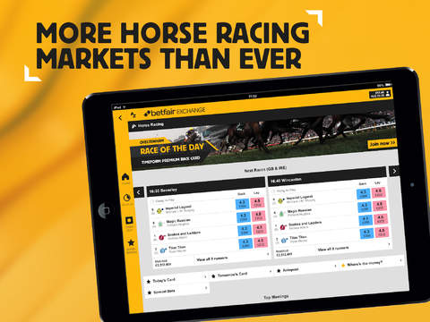 Betfair Exchange Betting for iPad - Odds on Football, Horse Racing and Golf screenshot 3
