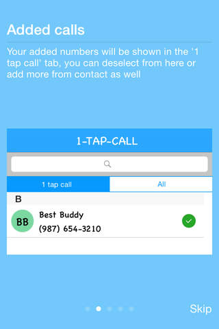 1 Tap Call screenshot 2