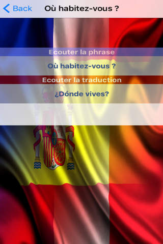 France Espagne Phrases - Français Espagnol Audio Voix screenshot 3