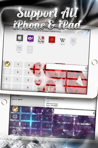 CalCCM – Diamond & Jewel : Color Calculator & Wallpaper Keyboard Themes in the Precious Jewelry Designs Collection screenshot 2