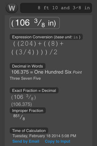 Workers Fraction Calculator Pro screenshot 3