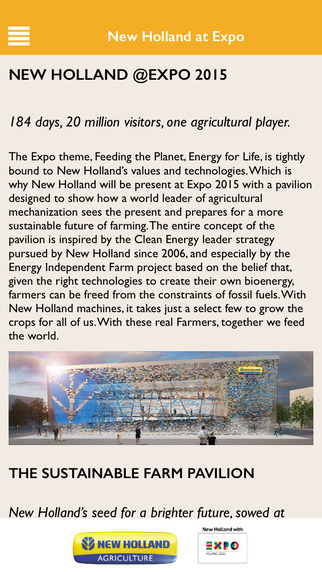 【免費生活App】New Holland Agriculture Expo Milano 2015 Official app-APP點子