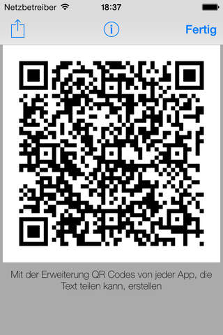 QR App with extension for iOS screenshot 2