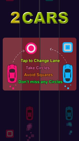 【免費遊戲App】2 Cars Fun Track Switch : Make them run on Circle - Avoid the Squares-APP點子