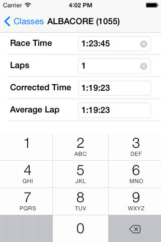 Sailing Race Time Calculator screenshot 2
