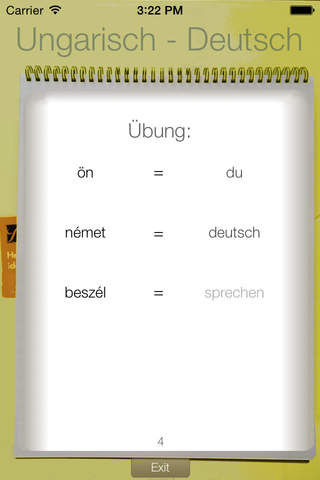 Vocabulary Trainer: German - Hungarian screenshot 2