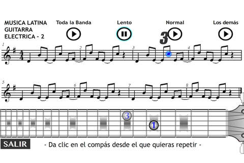 Aprende a tocar Guitarra Eléctrica Música Latina screenshot 2