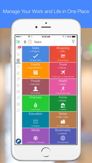 LifeTopix Organizer by LightArrow: Calendar Task Manager Notes Projects Todo Lists in One Place