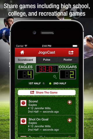 JogoCast Real-time Soccer Scoreboard screenshot 2
