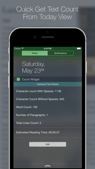 Word Count - With Today Widget and Action Extension
