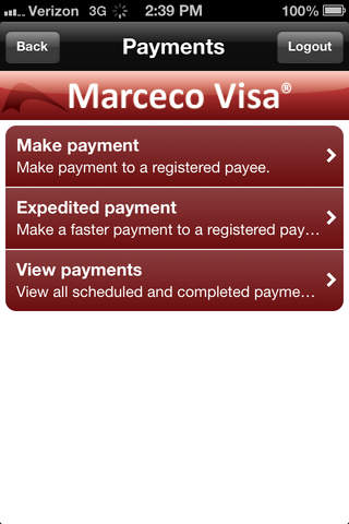 Marceco Visa Prepaid screenshot 3