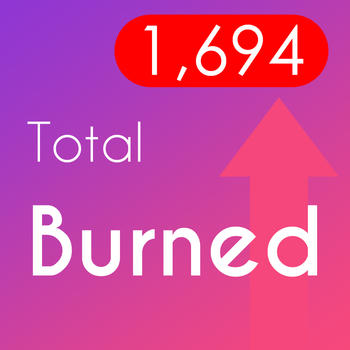 TotalBurned - The home screen counter showing burned calories LOGO-APP點子