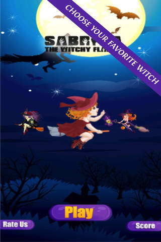 The Witchy Sabrina - Bewitch the Sky - Flappy Style Game screenshot 2