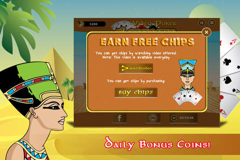 Cleopatra Poker FREE - Real Videopoker Casino screenshot 2