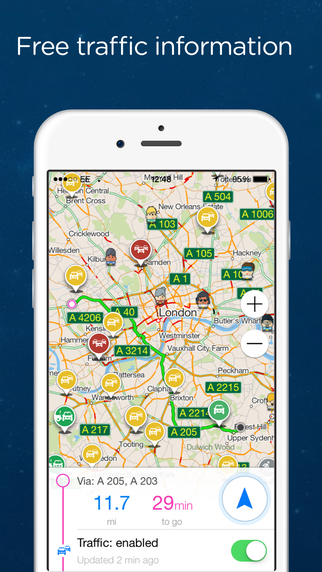 【免費交通運輸App】Navmii GPS UK & ROI: Navigation, Maps and Traffic (Navfree GPS)-APP點子