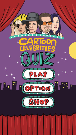 Cartoon Celebrities US Quiz Game - Guess the name of the famous personality from Hollywood and the A