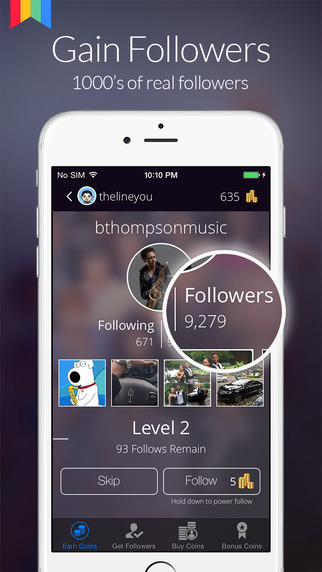 Gain Followers - get more real followers for Instagram