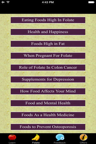 Foods High In Folate - Supplements for Depression screenshot 2