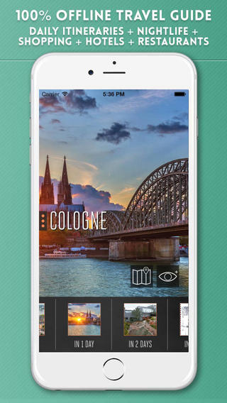 Cologne Travel Guide with Offline City Street and Metro Maps