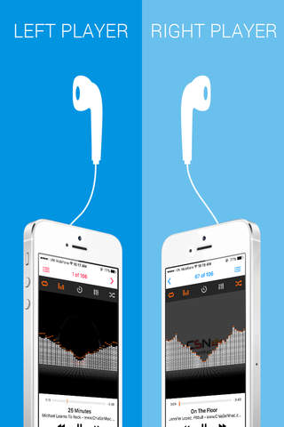 Dual Music Player - Free Music Player with ability to play 2 songs at the same time screenshot 2