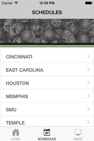 2015 American Athletic Conference Football Schedule screenshot 2