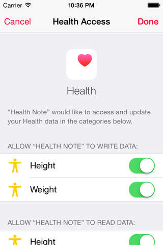Health Note - quickly sync weight with Health app screenshot 2